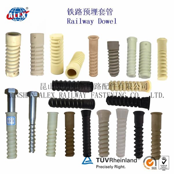Rail fastening systems Plastic dowels for screw spike